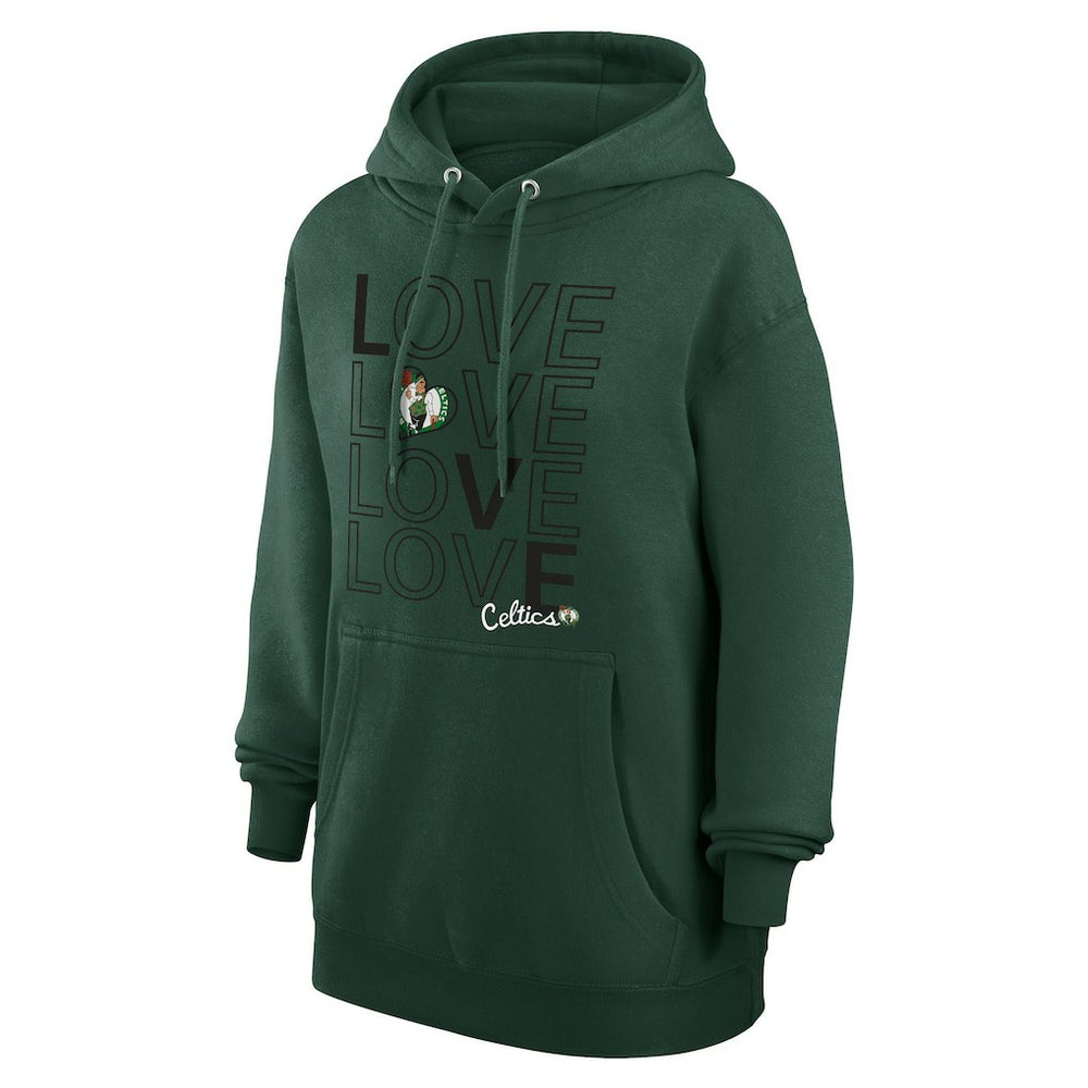 Boston Celtics G-III 4Her by Carl Banks Women's Basketball Love Fleece Pullover Hoodie Green