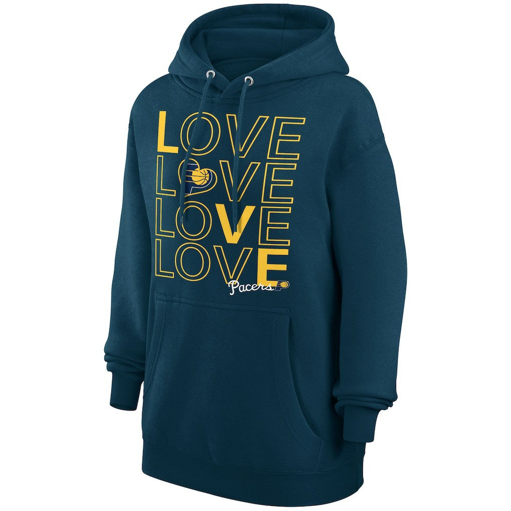 Indiana Pacers G-III 4Her by Carl Banks Women's Basketball Love Fleece Pullover Hoodie Navy