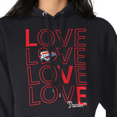 Oklahoma City Thunder G-III 4Her by Carl Banks Women's Basketball Love Fleece Pullover Hoodie Black