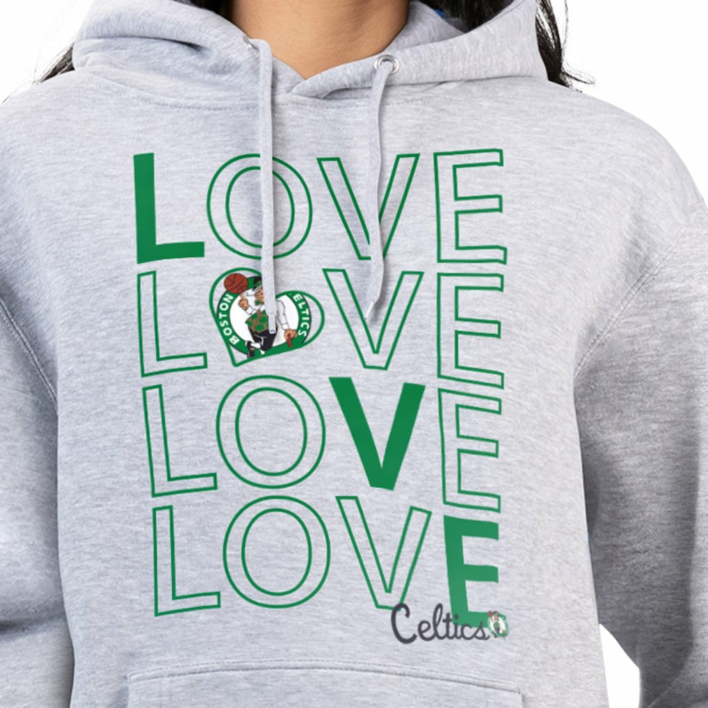Boston Celtics G-III 4Her by Carl Banks Women's Basketball Love Fleece Pullover Hoodie Heather Gray
