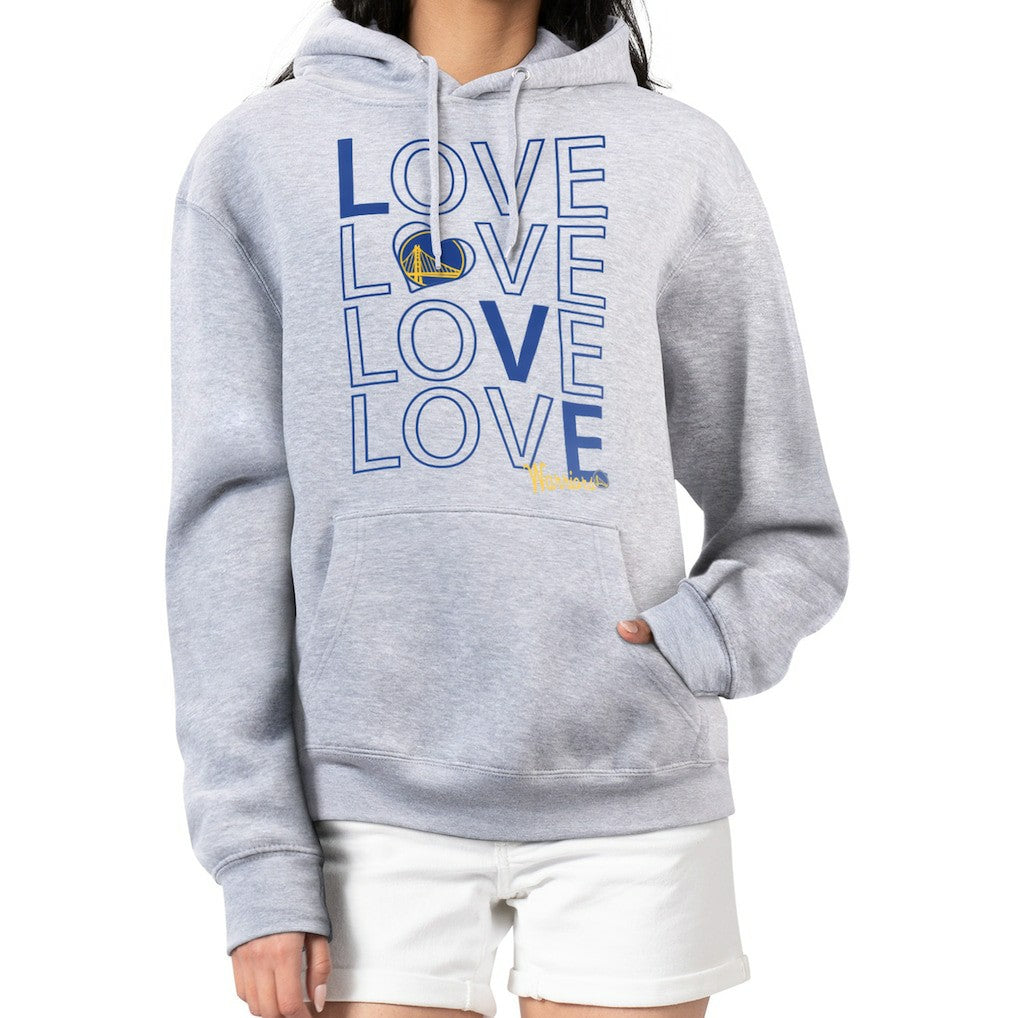 Golden State Warriors G-III 4Her by Carl Banks Women's Basketball Love Fleece Pullover Hoodie Heather Gray