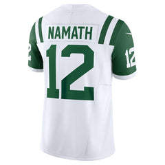 Nike Joe Namath New York Jets Classic Alternate Vapor F.U.S.E. Retired Player Limited Jersey White