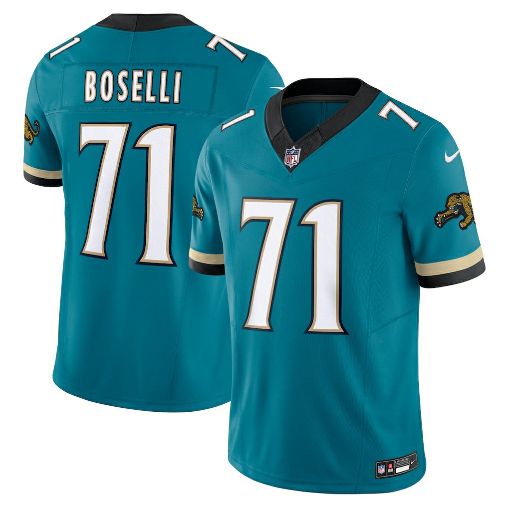 Nike Tony Boselli Jacksonville Jaguars Prowler Throwback Vapor F.U.S.E. Limited Retired Player Jersey Teal