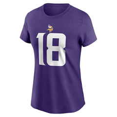 Nike Justin Jefferson Minnesota Vikings Women's Player Name & Number T-Shirt Purple