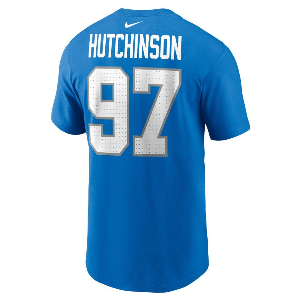 Nike Aidan Hutchinson Detroit Lions Name & Number T-Shirt Blue
