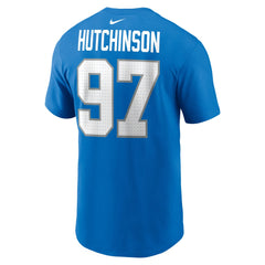 Nike Aidan Hutchinson Detroit Lions Name & Number T-Shirt Blue
