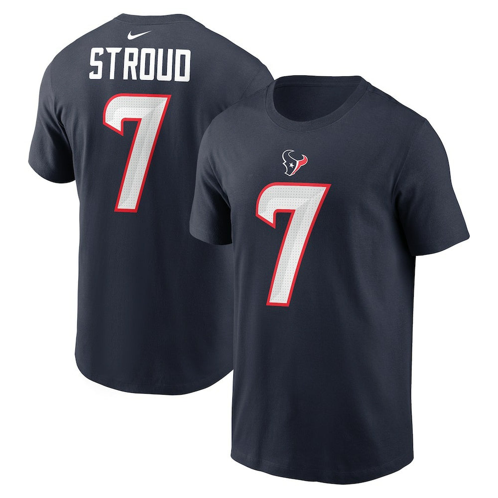 Nike C.J. Stroud Houston Texans Player Name & Number T-Shirt Navy
