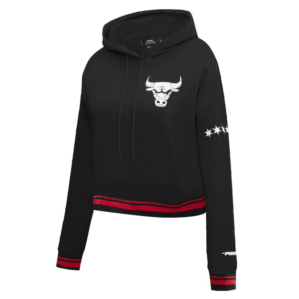 Chicago Bulls Pro Standard Women's 2023/24 City Edition Cropped Pullover Hoodie Black