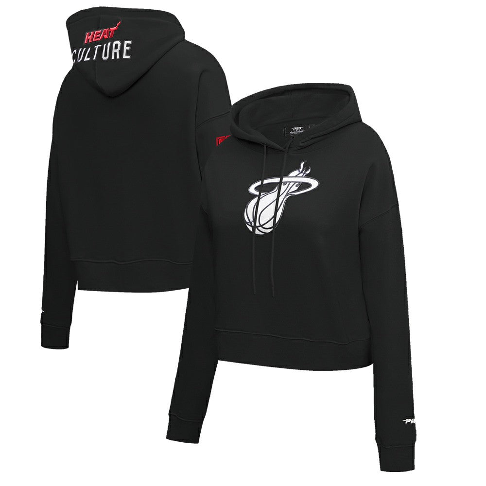 Miami Heat Pro Standard Women's 2023/24 City Edition Cropped Pullover Hoodie Black