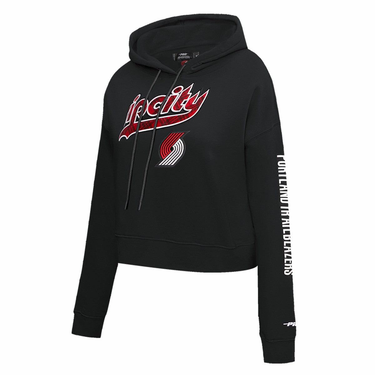 Portland Trail Blazers Pro Standard Women's 2023/24 City Edition Cropped Pullover Hoodie Black
