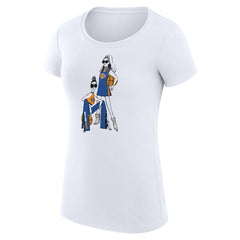New York Knicks G-III 4Her by Carl Banks Women's Super-Slim Fit Lightweight Basketball Girls T-Shirt White
