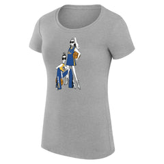 Golden State Warriors G-III 4Her by Carl Banks Women's Super-Slim Fit Lightweight Basketball Girls T-Shirt Heather Gray