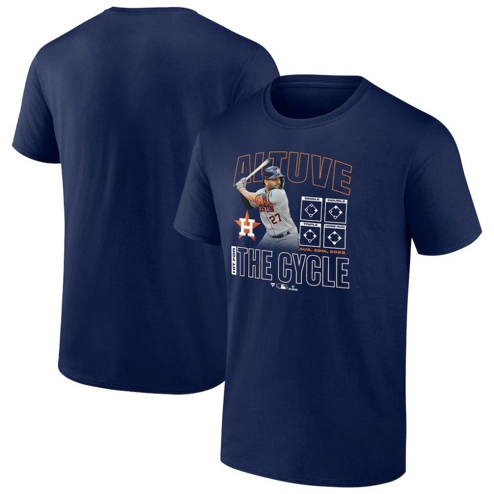 Jose Altuve Houston Astros Cycle T-Shirt - Navy - MLB Discount
