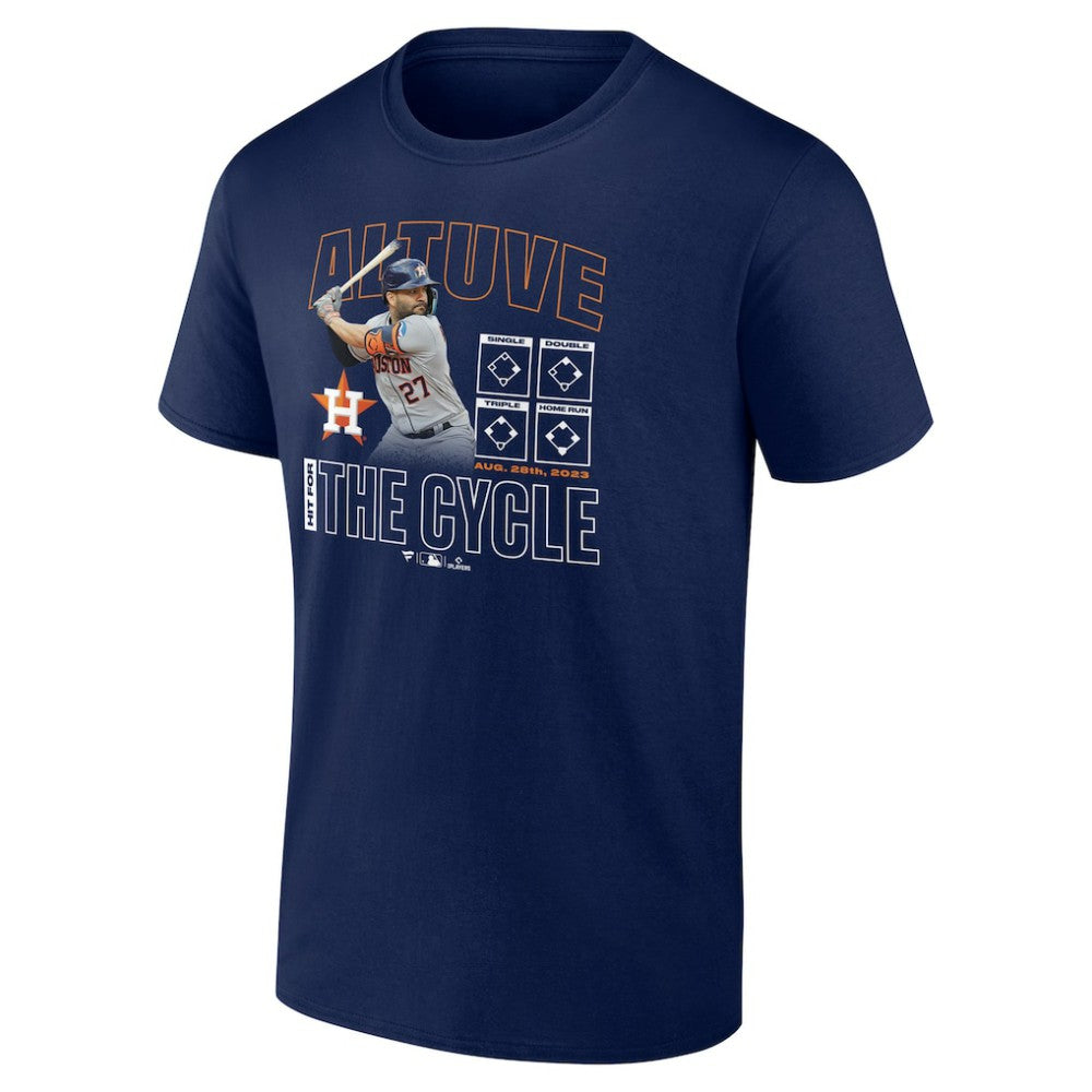 Jose Altuve Houston Astros Cycle T-Shirt - Navy - MLB Discount