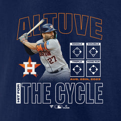 Jose Altuve Houston Astros Cycle T-Shirt - Navy - MLB Discount