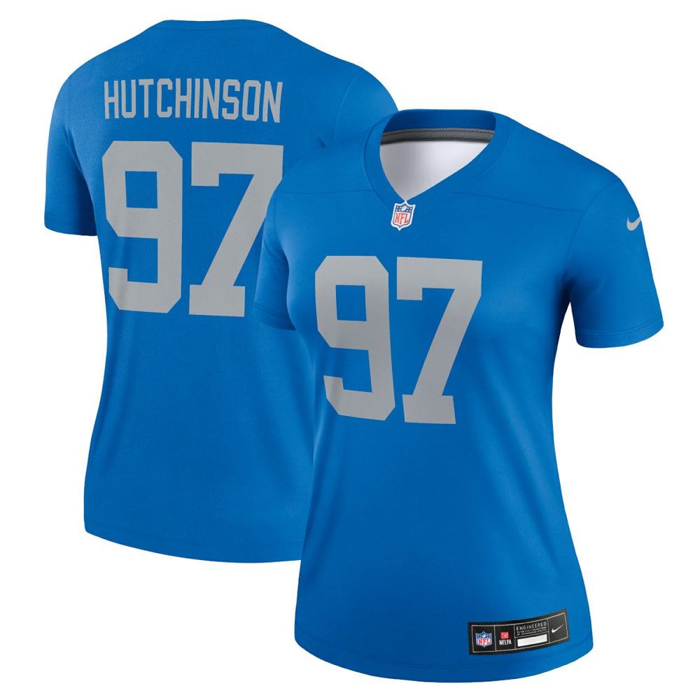 Nike Aidan Hutchinson Detroit Lions Women's Alternate Legend Player Performance Top Blue