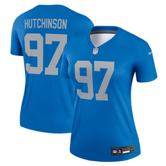 Nike Aidan Hutchinson Detroit Lions Women's Alternate Legend Player Performance Top Blue