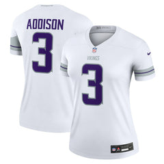 Nike Jordan Addison Minnesota Vikings Women's Alternate Legend Player Performance Top White