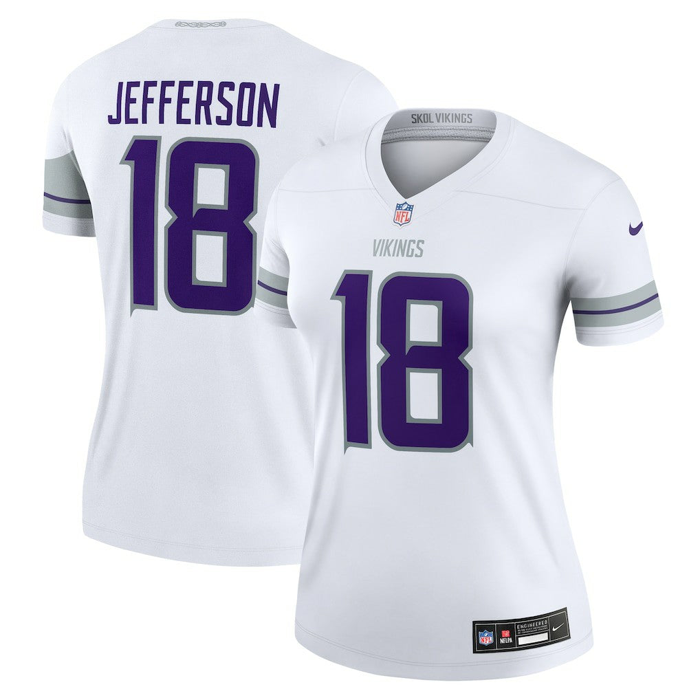 Nike Justin Jefferson Minnesota Vikings Women's Alternate Legend Player Performance Top White