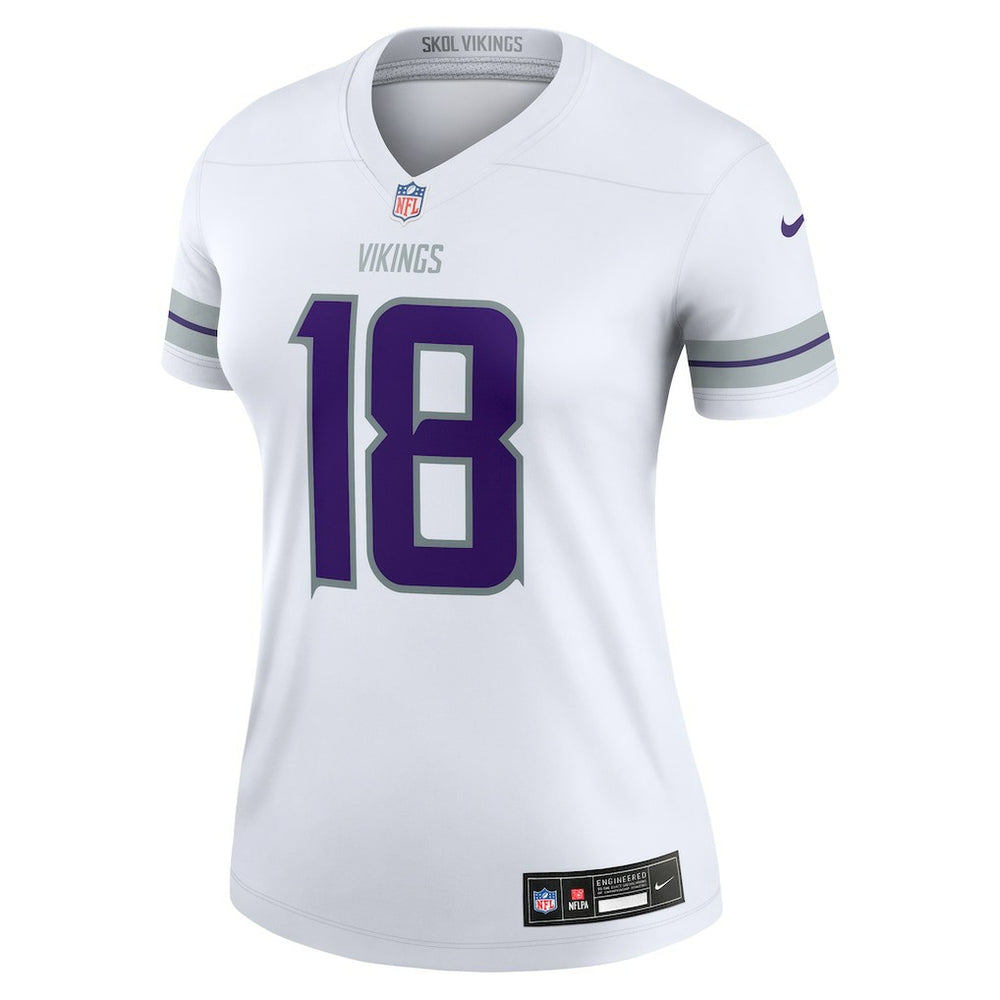 Nike Justin Jefferson Minnesota Vikings Women's Alternate Legend Player Performance Top White
