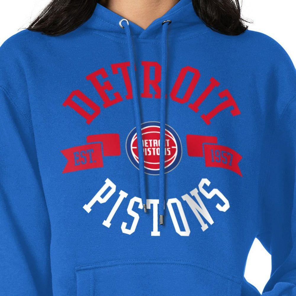 Detroit Pistons G-III 4Her by Carl Banks Women's City Pullover Hoodie Blue