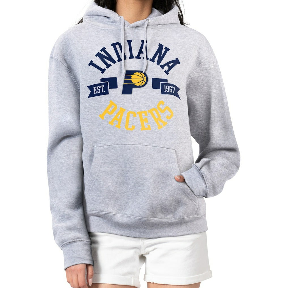 Indiana Pacers G-III 4Her by Carl Banks Women's City Pullover Hoodie Heather Gray