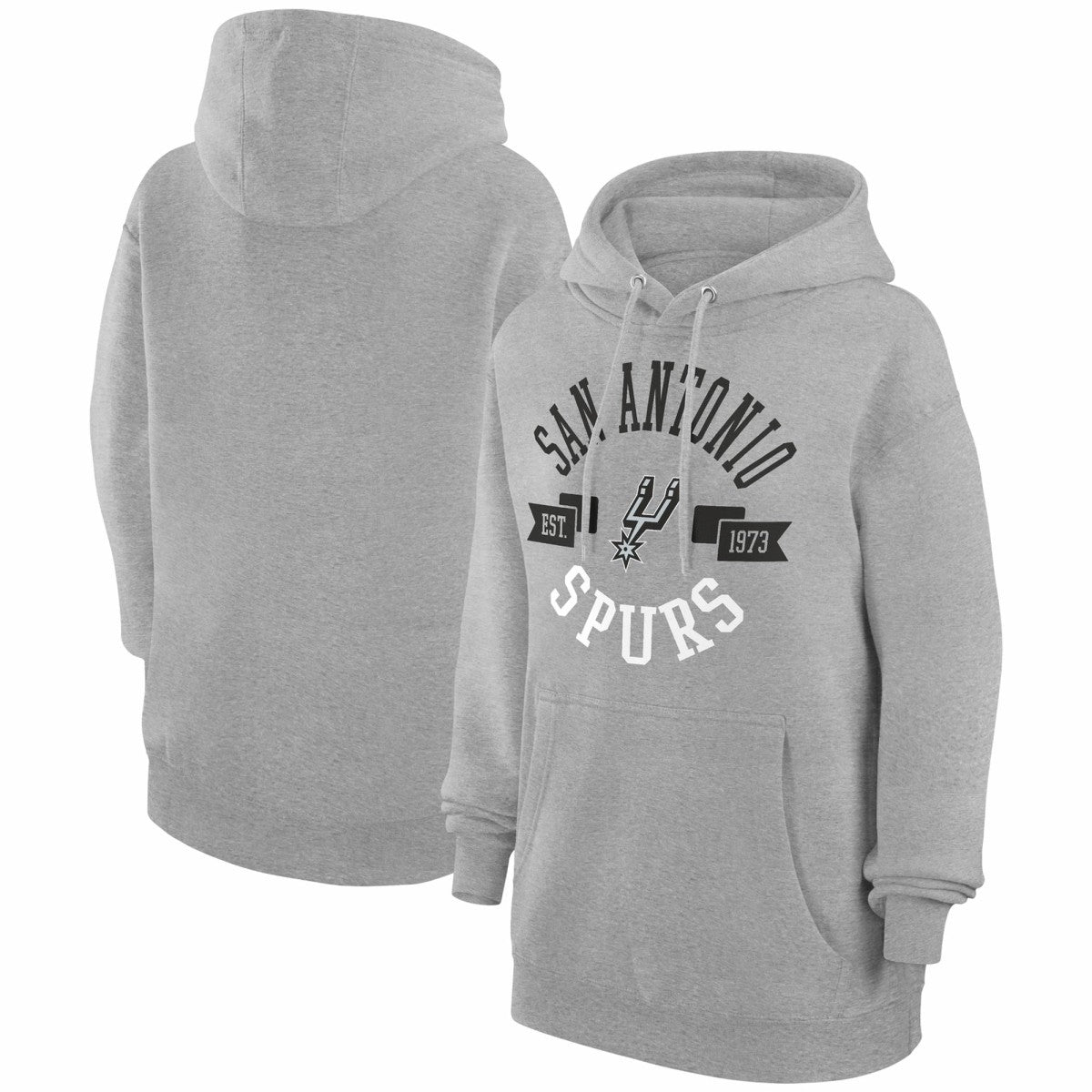 San Antonio Spurs G-III 4Her by Carl Banks Women's City Pullover Hoodie Heather Gray