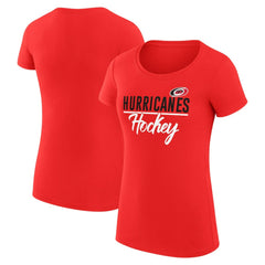 Carolina Hurricanes G-III 4Her by Carl Banks Women's Super-Slim Fit Lightweight Team Sport T-Shirt - Red - NHL 200602501