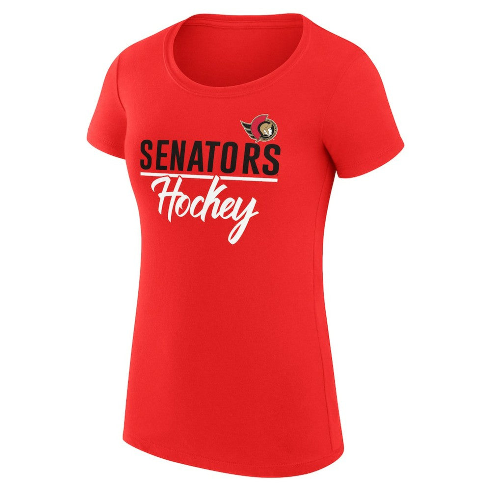 Ottawa Senators G-III 4Her by Carl Banks Women's Super-Slim Fit Lightweight Team Sport T-Shirt - Red - NHL 200602508