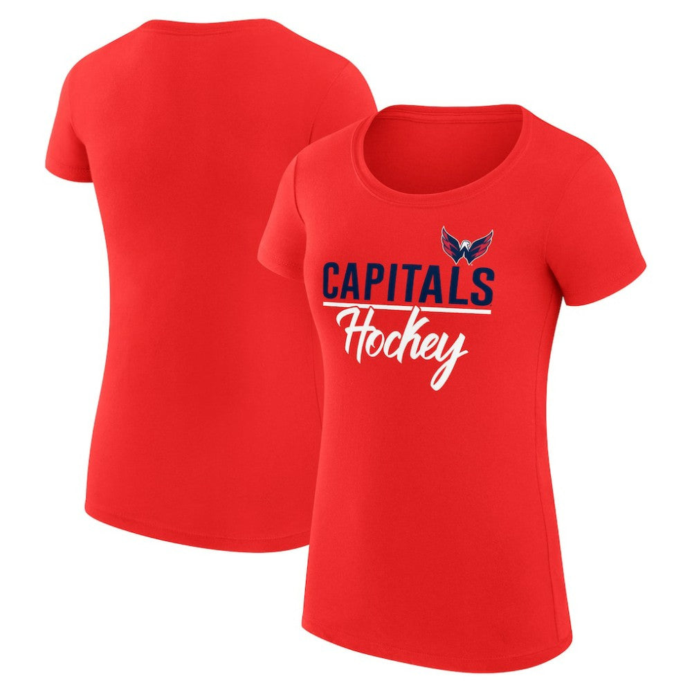 Washington Capitals G-III 4Her by Carl Banks Women's Super-Slim Fit Lightweight Team Sport T-Shirt - Red - NHL 200602509