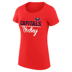 Washington Capitals G-III 4Her by Carl Banks Women's Super-Slim Fit Lightweight Team Sport T-Shirt - Red - NHL 200602509
