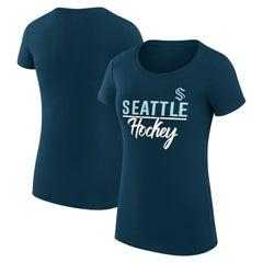 Seattle Kraken G-III 4Her by Carl Banks Women's Super-Slim Fit Lightweight Team Sport T-Shirt - Navy - NHL 200602514
