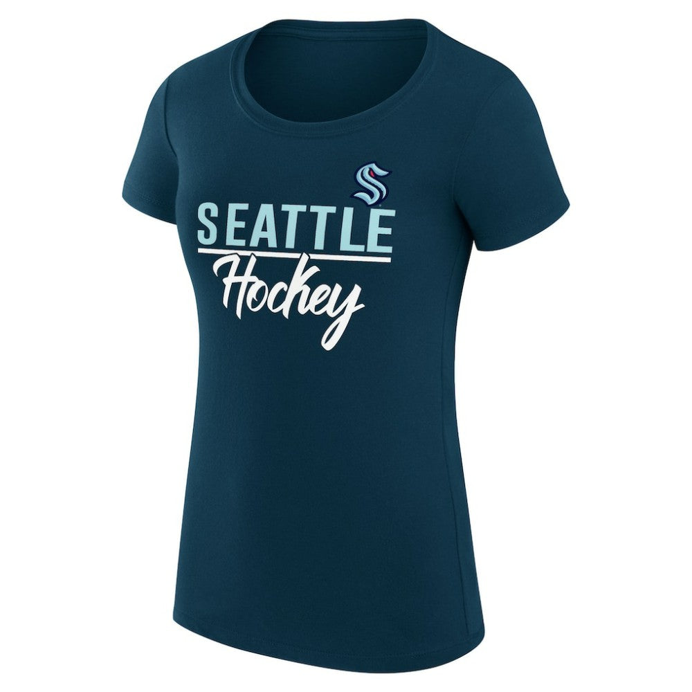 Seattle Kraken G-III 4Her by Carl Banks Women's Super-Slim Fit Lightweight Team Sport T-Shirt - Navy - NHL 200602514