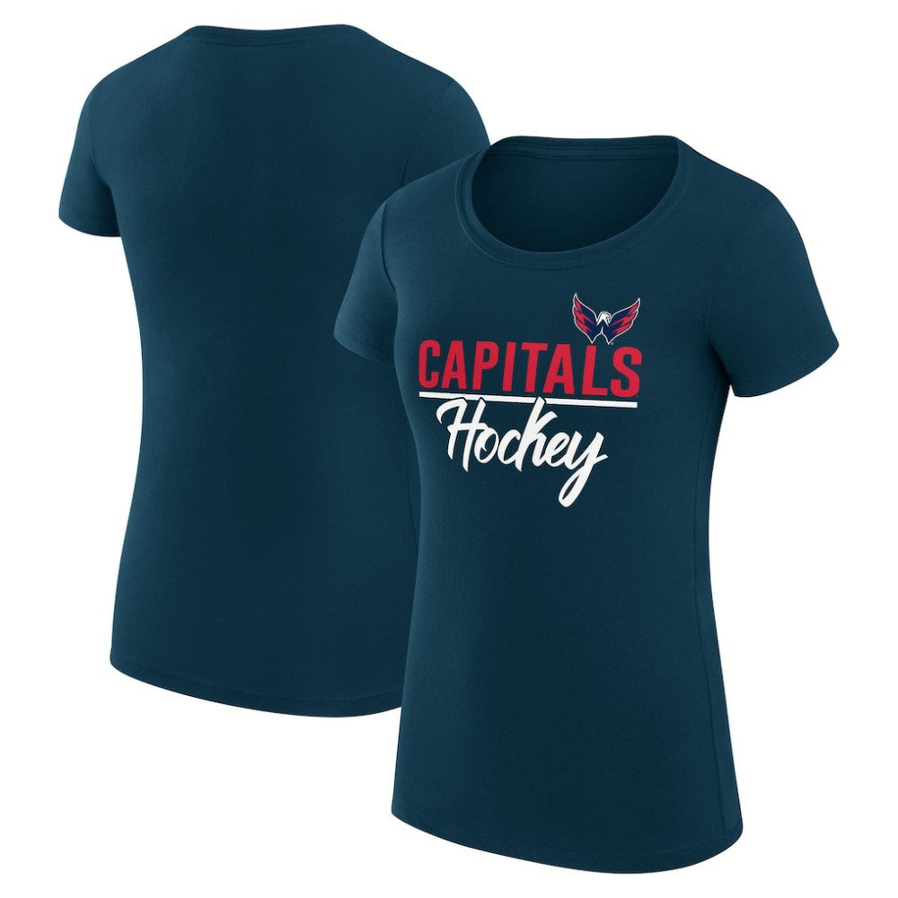 Washington Capitals G-III 4Her by Carl Banks Women's Super-Slim Fit Lightweight Team Sport T-Shirt - Navy - NHL 200602518