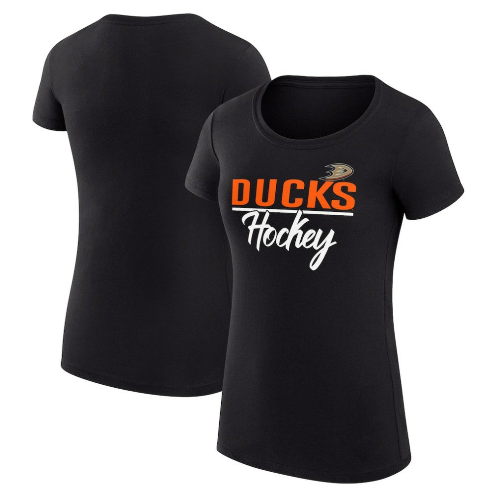Anaheim Ducks G-III 4Her by Carl Banks Women's Super-Slim Fit Lightweight Team Sport T-Shirt - Black - NHL 200602520
