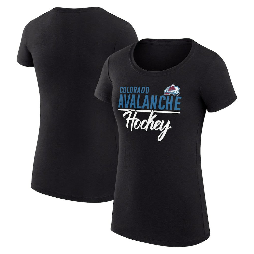Colorado Avalanche G-III 4Her by Carl Banks Women's Super-Slim Fit Lightweight Team Sport T-Shirt - Black - NHL 200602524
