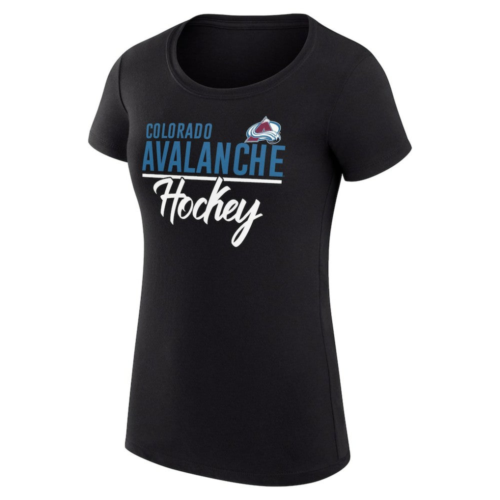 Colorado Avalanche G-III 4Her by Carl Banks Women's Super-Slim Fit Lightweight Team Sport T-Shirt - Black - NHL 200602524
