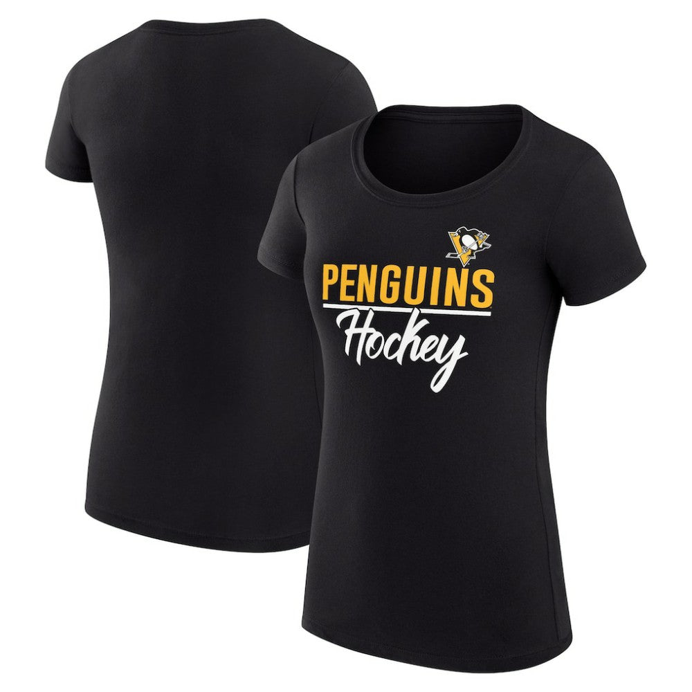 Pittsburgh Penguins G-III 4Her by Carl Banks Women's Super-Slim Fit Lightweight Team Sport T-Shirt - Black - NHL 200602533