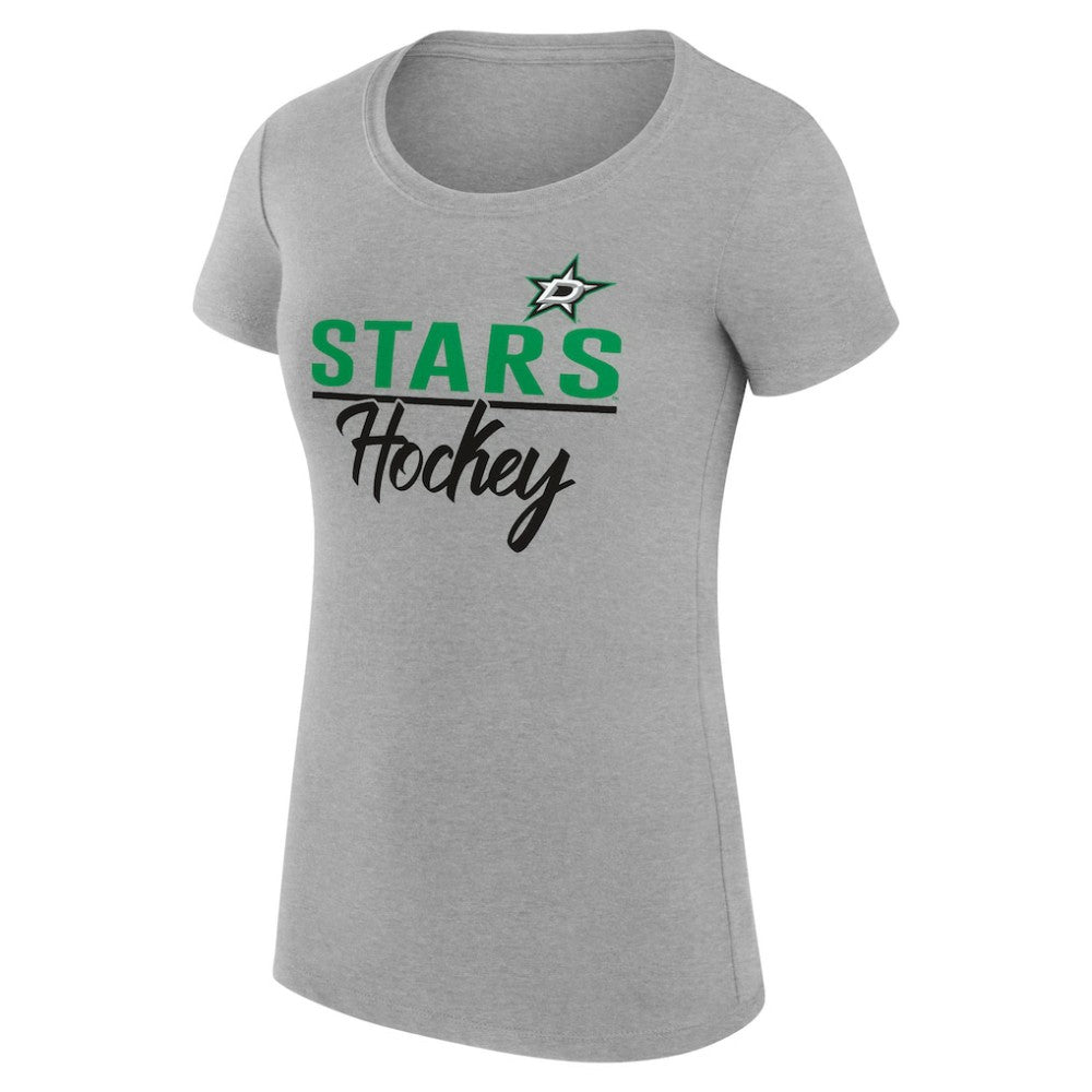 Dallas Stars G-III 4Her by Carl Banks Women's Super-Slim Fit Lightweight Team Sport T-Shirt - Gray - NHL 200602545