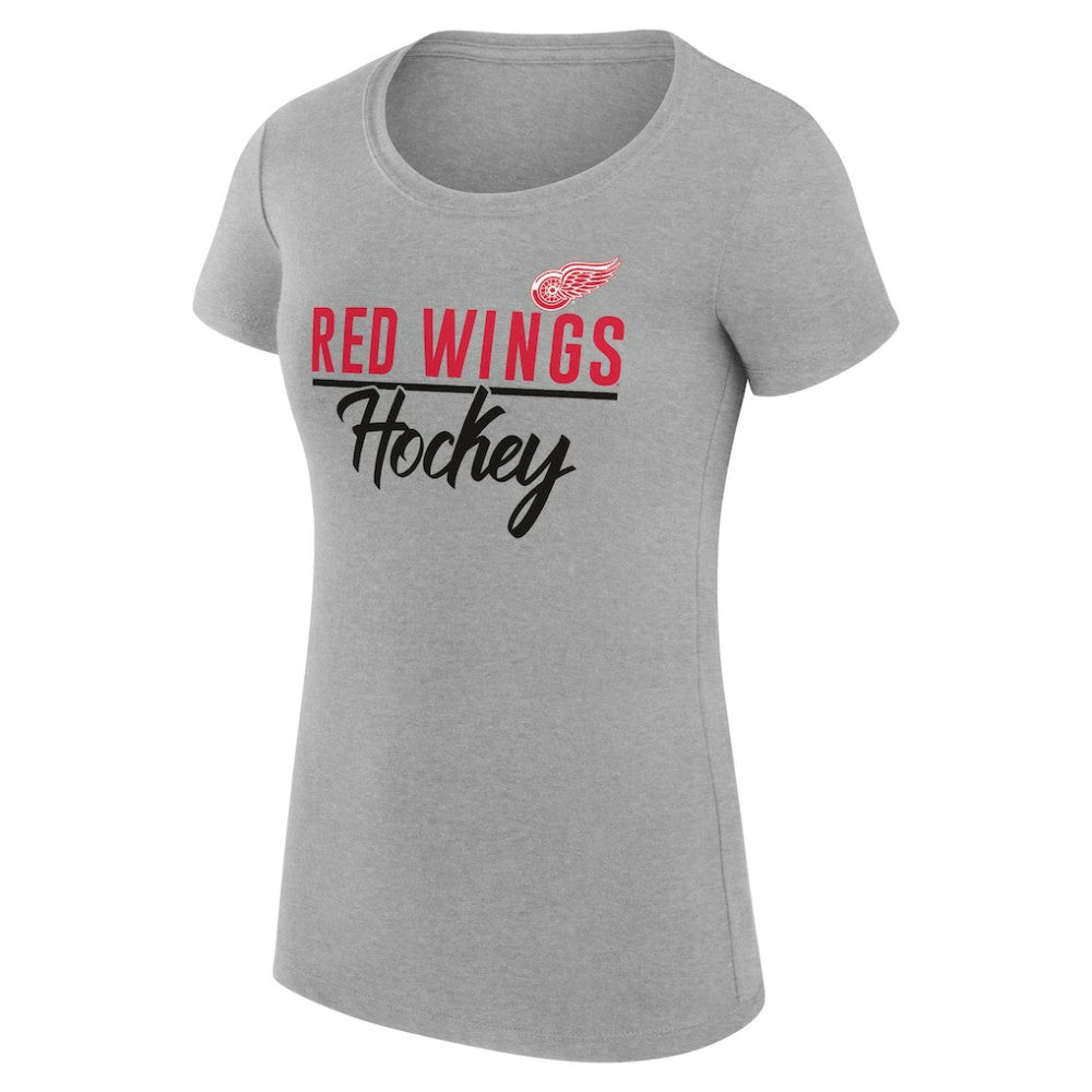 Detroit Red Wings G-III 4Her by Carl Banks Women's Super-Slim Fit Lightweight Team Sport T-Shirt - Gray - NHL 200602546
