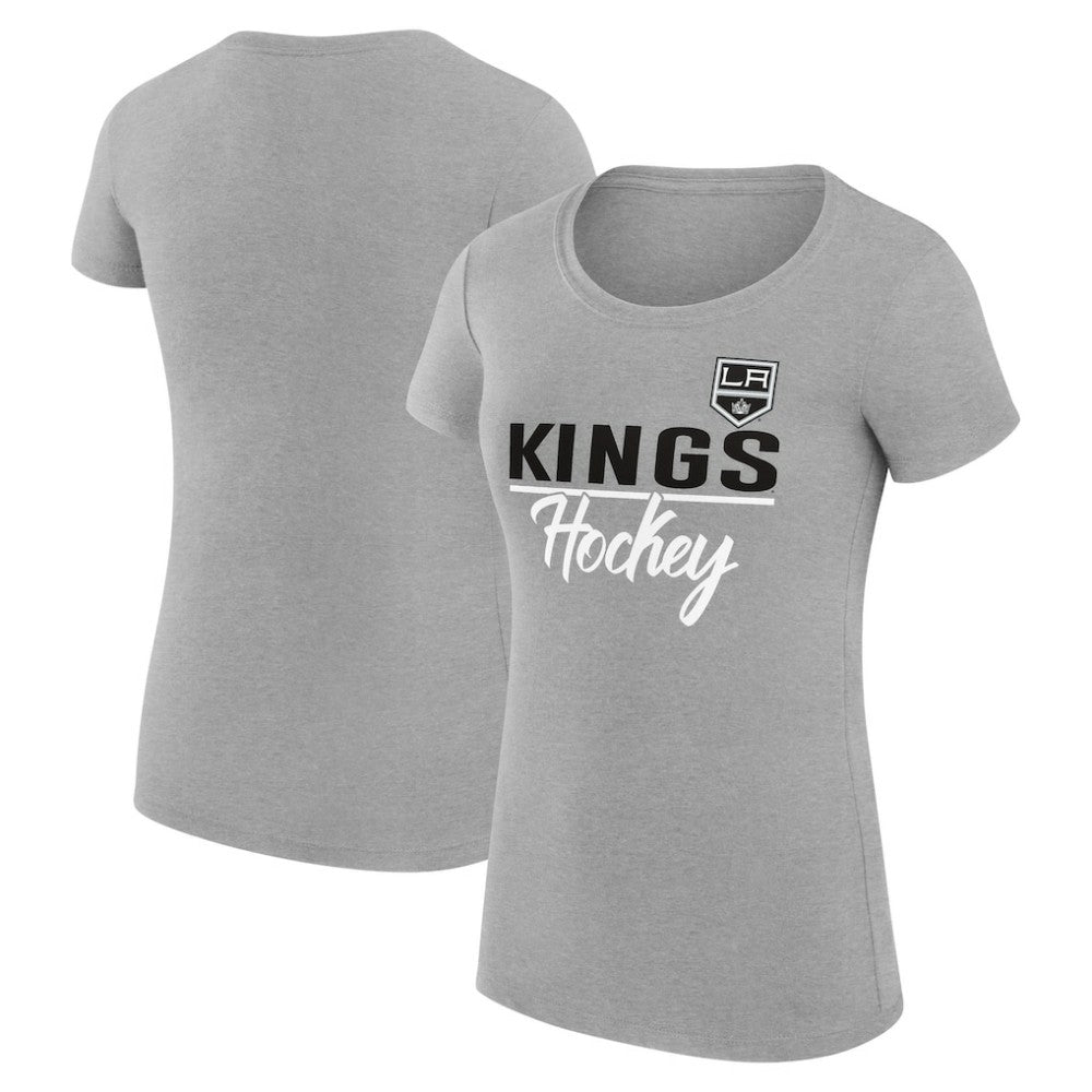 Los Angeles Kings G-III 4Her by Carl Banks Women's Super-Slim Fit Lightweight Team Sport T-Shirt - Gray - NHL 200602549