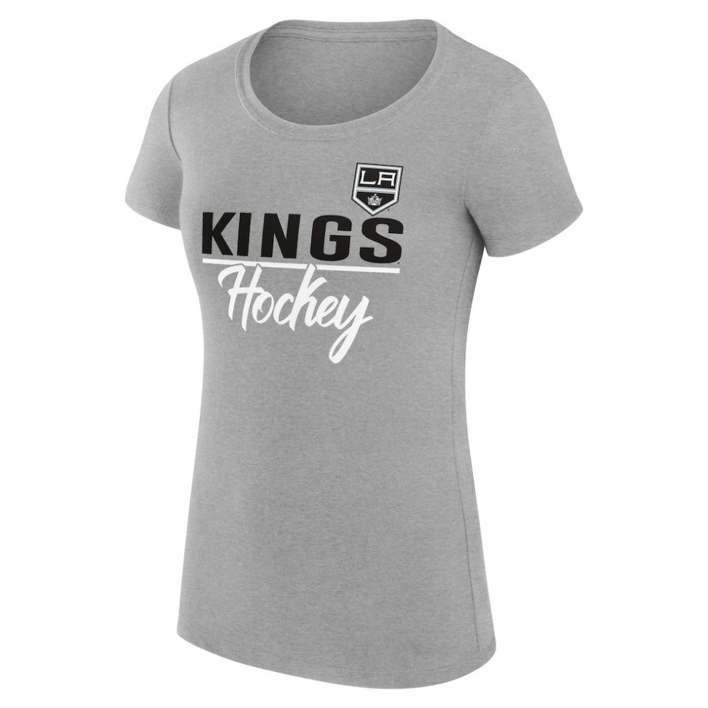 Los Angeles Kings G-III 4Her by Carl Banks Women's Super-Slim Fit Lightweight Team Sport T-Shirt - Gray - NHL 200602549