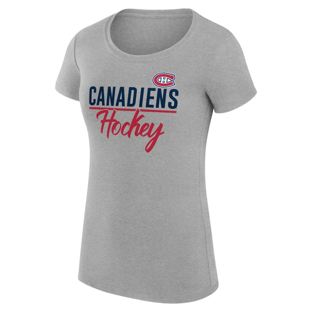 Montreal Canadiens G-III 4Her by Carl Banks Women's Super-Slim Fit Lightweight Team Sport T-Shirt - Gray - NHL 200602551