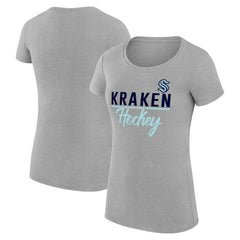Seattle Kraken G-III 4Her by Carl Banks Women's Super-Slim Fit Lightweight Team Sport T-Shirt - Gray - NHL 200602561