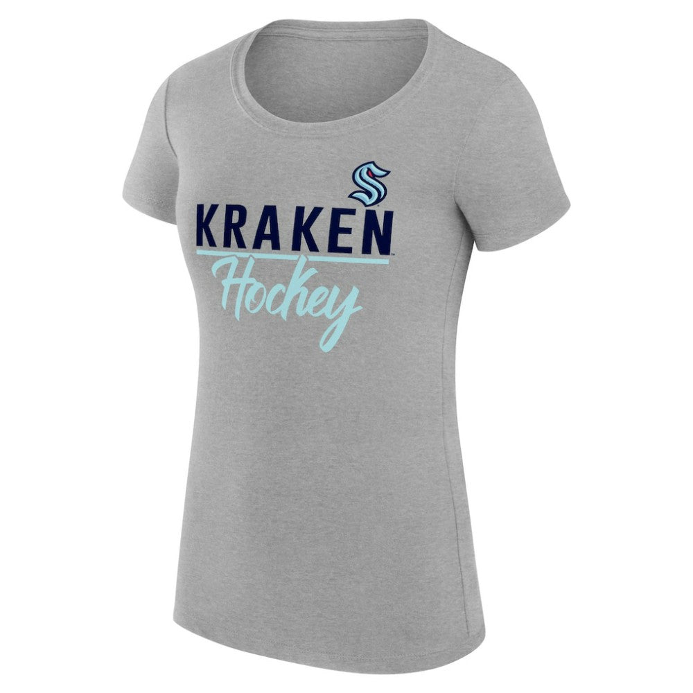 Seattle Kraken G-III 4Her by Carl Banks Women's Super-Slim Fit Lightweight Team Sport T-Shirt - Gray - NHL 200602561