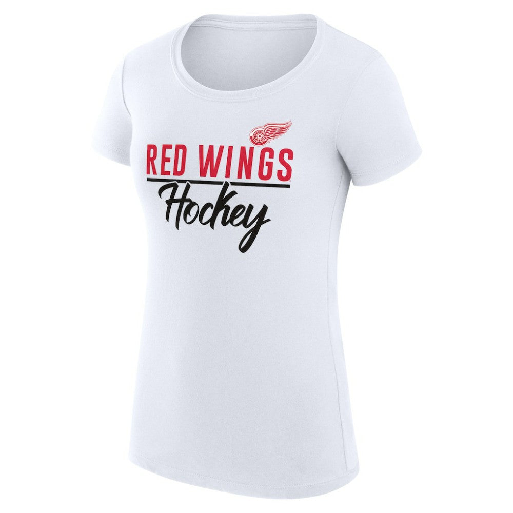 Detroit Red Wings G-III 4Her by Carl Banks Women's Super-Slim Fit Lightweight Team Sport T-Shirt - White - NHL 200602578