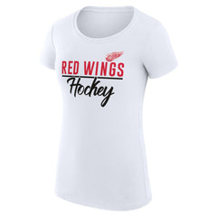 Detroit Red Wings G-III 4Her by Carl Banks Women's Super-Slim Fit Lightweight Team Sport T-Shirt - White - NHL 200602578