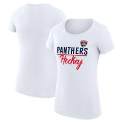 Florida Panthers G-III 4Her by Carl Banks Women's Super-Slim Fit Lightweight Team Sport T-Shirt - White - NHL 200602580