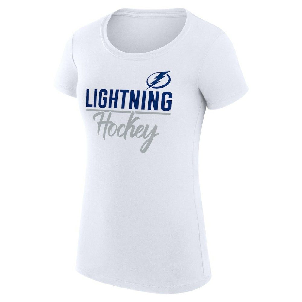 Tampa Bay Lightning G-III 4Her by Carl Banks Women's Super-Slim Fit Lightweight Team Sport T-Shirt - White - NHL 200602595