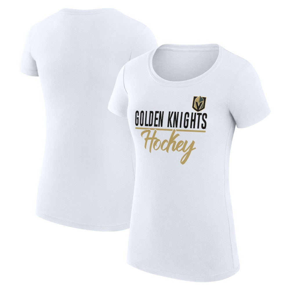 Vegas Golden Knights G-III 4Her by Carl Banks Women's Super-Slim Fit Lightweight Team Sport T-Shirt - White - NHL 200602598